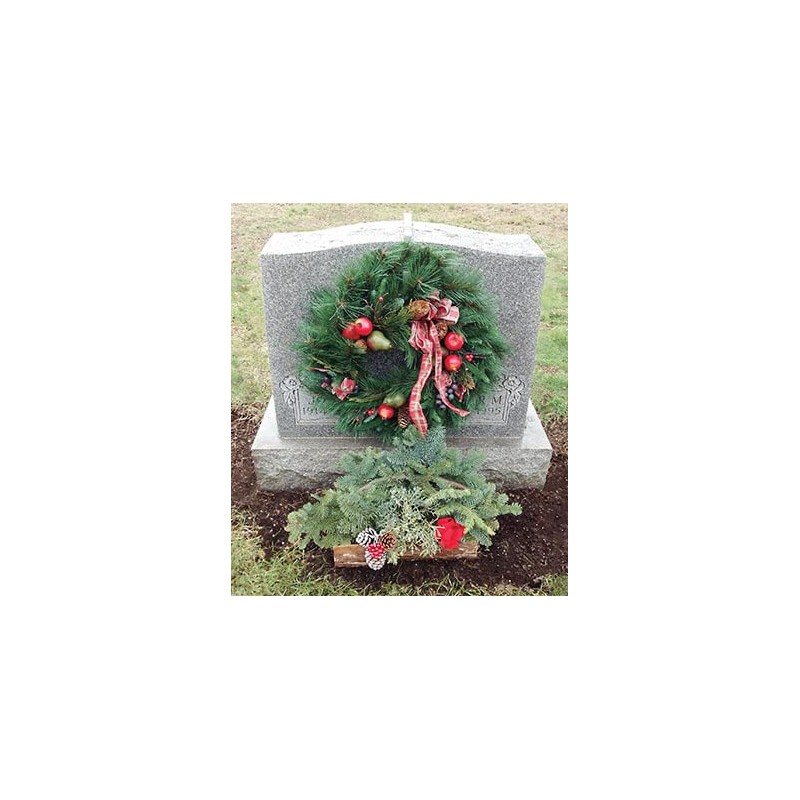 Headstone Wreath Holder Hanger 2-Pack, Solid Aluminum, Adjustable, Will Not