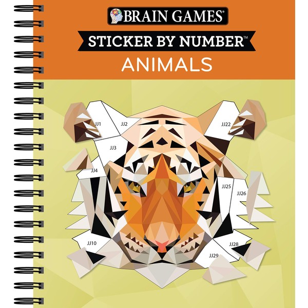 Publications International, Ltd. Brain Games - Sticker by Number: Animals