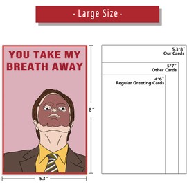 Ziwenhu Humorous The Office Valentines Card for Boyfriend Girlfriend, Funny Dwight Schrute Anniversary Card Gifts…