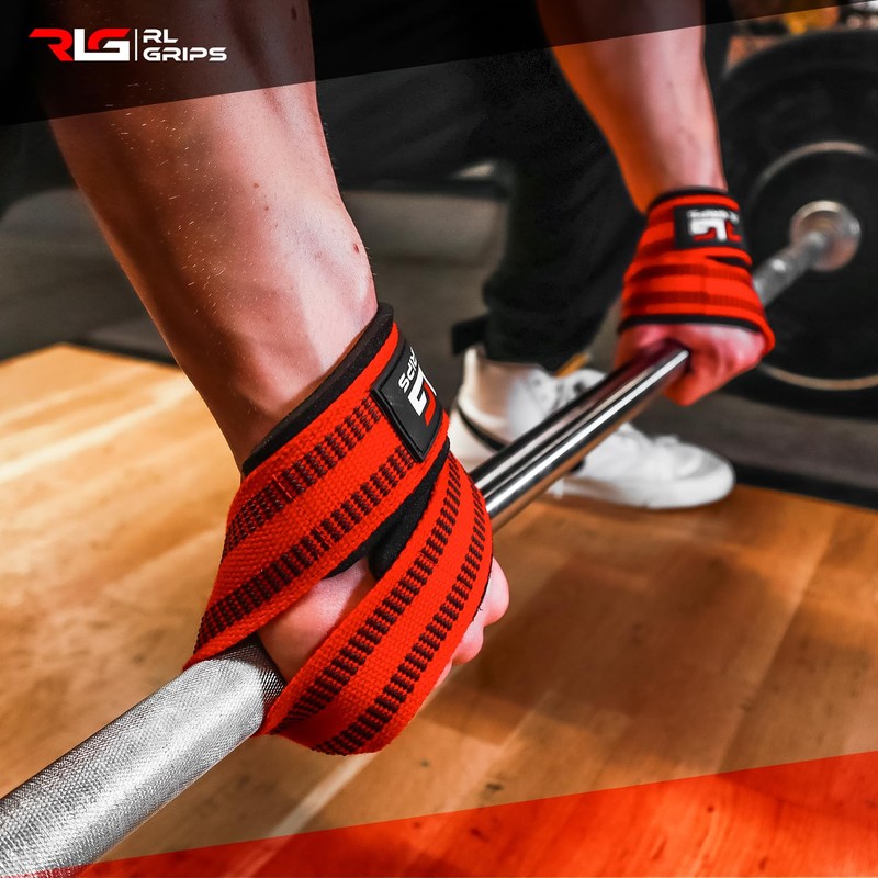 RL Grips™ Straps 8 for Professional Weightlifting and Powerlifting -