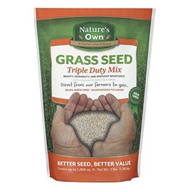 Mountain View Seeds Natures Own Triple Duty Mix Grass Seed, 3-pounds