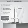 ZIZZLON Cuticle Scissors Extra Fine Curved Stainless Steel Eyebrow Scissors,