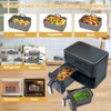Silicone Air Fryer Liners 10QT, Reusable Airfryer Basket Liners Rectangular