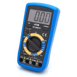 JCM 60-JM891C Digital Multimeter with Transistor hFE & Thermocouple Support, AC/DC Voltage, Current, Resistance, Capacitance, Frequency & Continuity Testing, Backlight