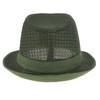 Initlove Mesh Fedora Hat for Men Short Brimmed Trilby Panama