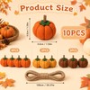 10PCS Pumpkin Garland with String, Hanging Pumpkin Decorations Indoor