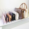 PHOJEWI Purse Organizer for Closet, Adjustable Clear Shelf Dividers for