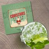 Unbranded Merry Christmas Grunge Retro 4'' X 4'' Square Wooden