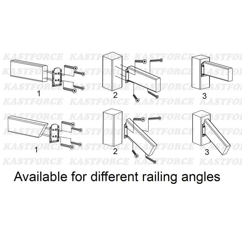 KASTFORCE 40pcs Deck Railing Brackets Connectors with 320 pcs Rust-Free