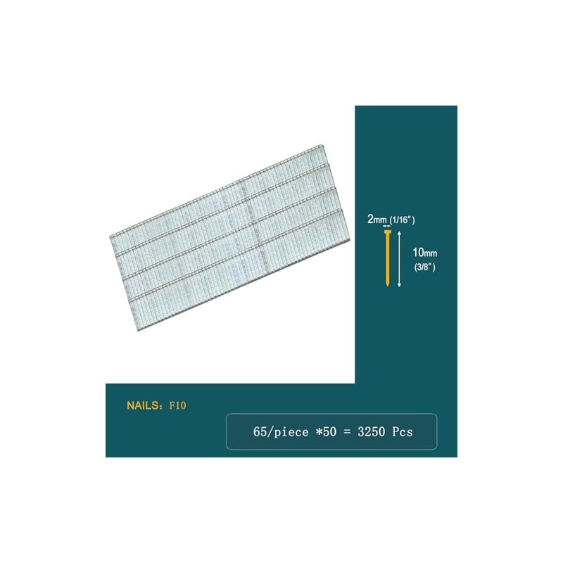 Brad Nails (3/8"), Galvanized 3250 Counts for Jovant 4V Nail