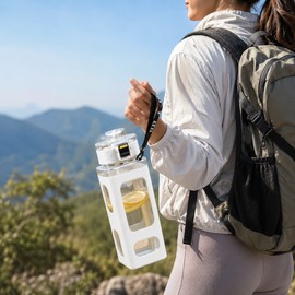 0.7L/0.9L Sports Water Bottle with Carry Strap – Portable Sippy Cup for Outdoor Activities, Cycling, Travel and Everyday Hydration
