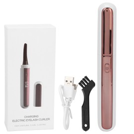 Electric Eyelash Curler USB Rechargeable 4 Level Temp Heated Eyelash Perm with LCD Display for WomenWhite