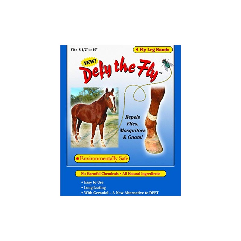 Defy the Fly Leg Bands,fits 8-1/2" to 10", 4 counts