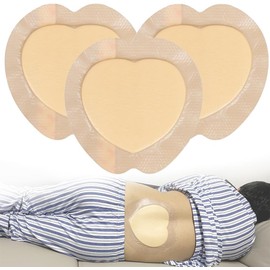 Sacral Foam Wound Dressing - Pressure Adhesive Pad for Elderly Bedridden, Sterile Individual Packaging, 3 Pcs (9"x9")