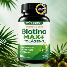 Windboss Biotina Max Colágeno Hidrolizado Cápsulas