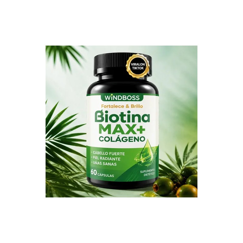 Windboss Biotina Max Colágeno Hidrolizado Cápsulas