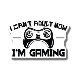 Funny Video Game Magnet I Can't Adult Now I'm Gaming - Gamer Gift Magnet for Fridge Locker - Perfect for Gamers Room Decoration - Car Magnet AAMT1403