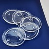 2 Pack Clear Transparent Candle Plate, Round Glass Candle Holder,