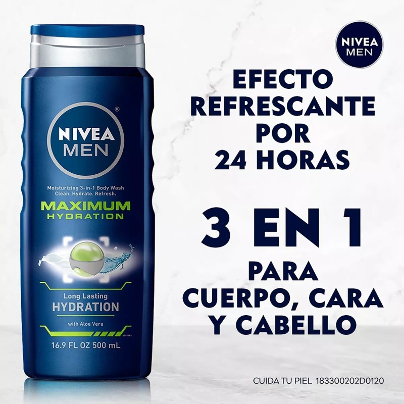 Nivea Men Jabón Líquido Corporal Nivea Men Maximun Hydration 500ml