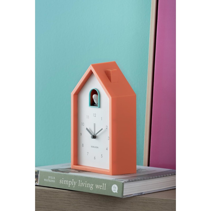 Karlsson Bright Orange Modern Cuckoo Alarm Clock