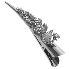 Generic Large Crystal Rhinestone Alligator Hair Clip for Women Vintage Duckbill Barrette Hair Accessory