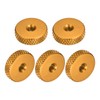 sourcing map 10Pcs Flat Knurled Thumb Nuts, M4x14 x 4