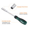 sourcing map Metric Nut Driver 10mm CR-V Non-Magnetic Tip Hollow