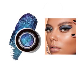 Makeup Palette Glitter Eyeshadow Cosmetics, Glitter Eyeshadow, Glitter Eyeshadow Palette For Girls, Planet Shape Fluorescent Powder (Blue Spirt)