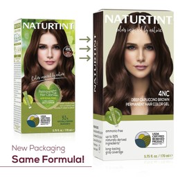 Naturtint 4NC Deep Cappuccino Permanent Hair Color (Pack of 1), Ammonia Free, Vegan, Cruelty Free, up to 100% Gray Coverage, Long Lasting Results (Packaging may vary)