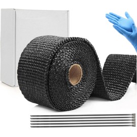 YOSUGI Heat Resistant Cloth Thermovantage Motorcycle Fiberglass Fiberglass Heat Resistant Ekmani Exhaust Strap Protective Trap for Automobiles, Motorcycles, Muffler, Wood Stove, Chimney Heat