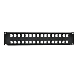 Tripp Lite Eaton Series N062-032-KJ 32-Port 2U 19" Rack Mount Blank Keystone Patch Panel, Cat5e/6 RJ45 Ethernet HDMI USB, Unshielded Steel, Cloud Care Pre-Configured Bundle Eligible (1 Pack)