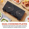 Elite Gourmet EDB-302BF# Countertop Double Cast Iron Burner, 1500 Watts