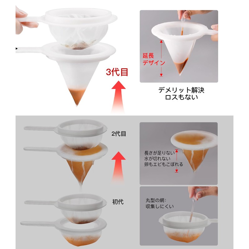 Clscea Brine Shrimp Strainer (80,200 Mesh, Set of 2), Brine