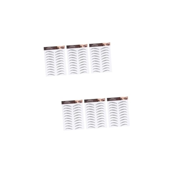 NOLITOY 6sheets Eyebrow Stickers of Hair-like Natural Brow Decals for