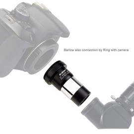 SVBONY Barlow Lens 2X, 1.25 inch Barlow Lens with Multi Coated Broadband Green Film, Telescope Accessories with M42 Thread for Telescope Eyepiece