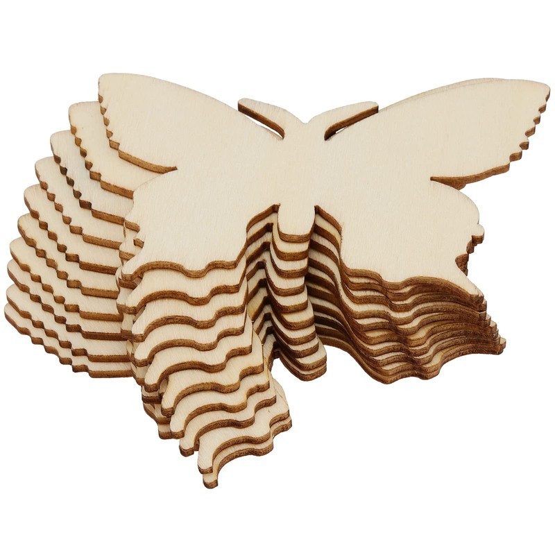 HOZEON 80 PCS Wooden Butterfly Crafts - Wooden Butterfly Cutouts