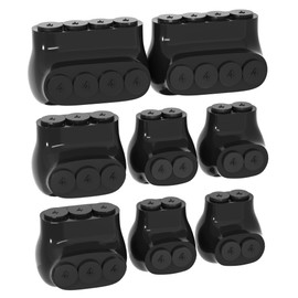 RVBOATPAT 8 Pack 2 Port 3 Port 4 Port Insulated Multi Connectors 4-14 AWG Aluminum to Copper Wire Connectors Slotted Allen Hex Single Entry Splice Electrical Power