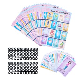 ELIASM Baby Shower Bingo Kit - Bilingual English Spanish, for 20 Players - Includes 1 Deck of Cards and Boards - with 240 Markers - for The Entire Family - Great for Learning Spanish.