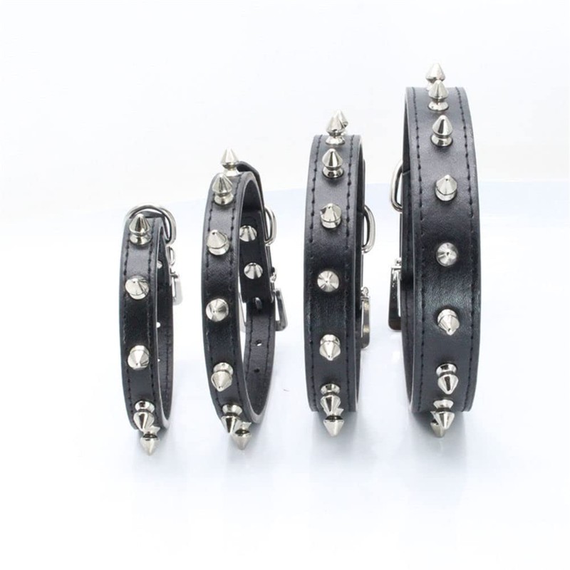 Spiked Dog Collar for Medium Dogs, Mushrooms Rivet Soft Pu
