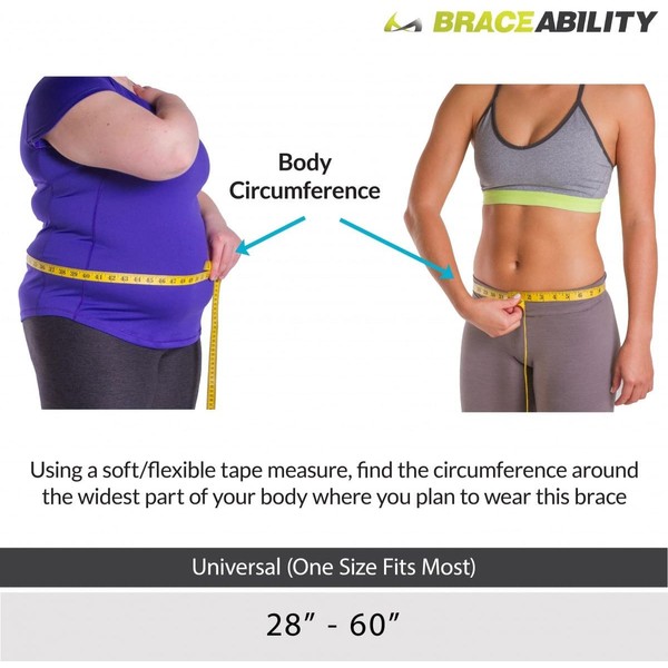 BraceAbility Lower Back & Spine Pain Brace | Adjustable Corset
