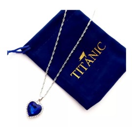 Dtup Collar Titanic Corazón Del Mar + Bolsa De Terciopelo