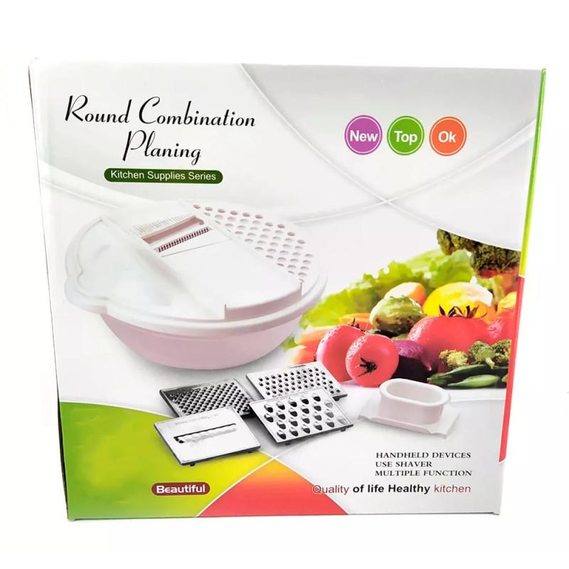 Round Combination Cortador Rebanador Bowl Multifuncional Verduras Queso Frutas