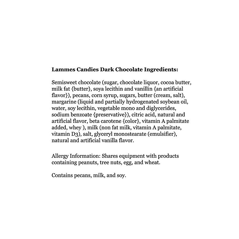 Lammes Candies Dark Chocolate Longhorns - Dark Chocolate Pecans &