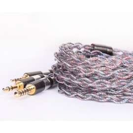 [JSHiFi-Butterfly] 2pin 0.17 inch (4.4 mm) Re-Cable Sterling Silver + Copper Silver Palladium Alloy + Silver Plated Wire 0.03 inch (0.78 mm) 2pin Earphone Upgrade Cable 0.02 inch (4.4 mm) Balance CIEM