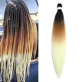 Pre Stretched Braiding Hair 30Inch 1Pack long Braiding Hair Extensions Professional Crochet Twist Braids Hair Yaki Straight High Temperature Synthetic Fiber（30",C15)