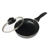 Bene Casa - Black Nonstick Aluminum Frying Pan with Glass