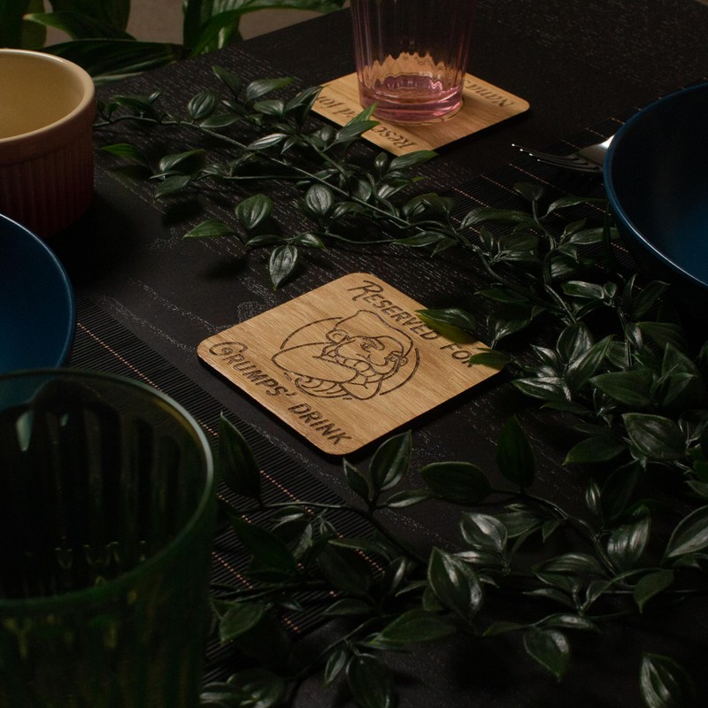 Reserved for Grumps Drink Oak Veneer Coaster (Grumps Oak Veneer)