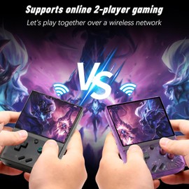 Gift for Men Women, Miyoo Mini Plus with Portable Case Retro Emulator Handheld Game Console with WiFi & RTC, Christmas Stocking Stuffers for Men, Mens Gifts for Dad,Husband, 3000+Classes Game, Gray