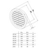 MINI Circle Air Vent Grille Cover 70mm(2.75inch) Ducting WHITE Ventilation