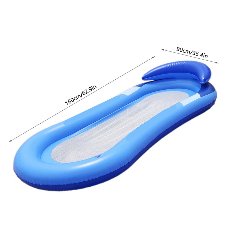 Portable Inflatable Hammock Floatings Bed Row Lounges Folding Swimming Bed